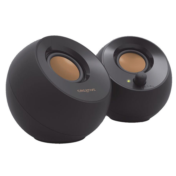 Creative Pebble 2 Modern USB-Powered Desktop Speakers - Black
