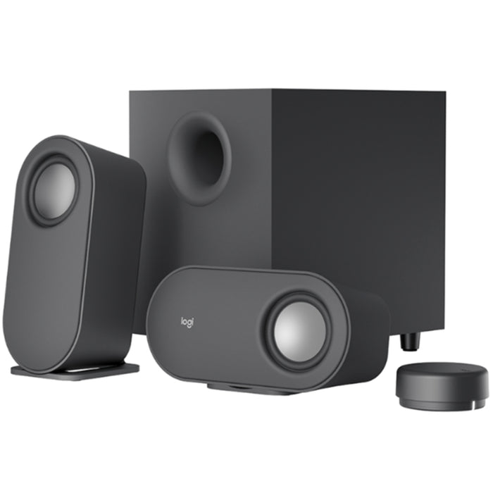Logitech Z407 2.1 Bluetooth Computer Speakers with Subwoofer & Wireless Control Immersive Sound - Premium Audio with Multiple Inputs - USB / AUX / Bluetooth