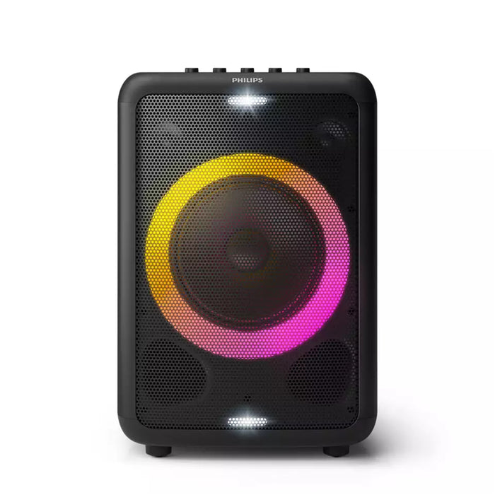 Philips TAX3206 Bluetooth Party Speaker Speaker Light & Strobe - Mic & Guitar Inputs - Special Karaoke Functions