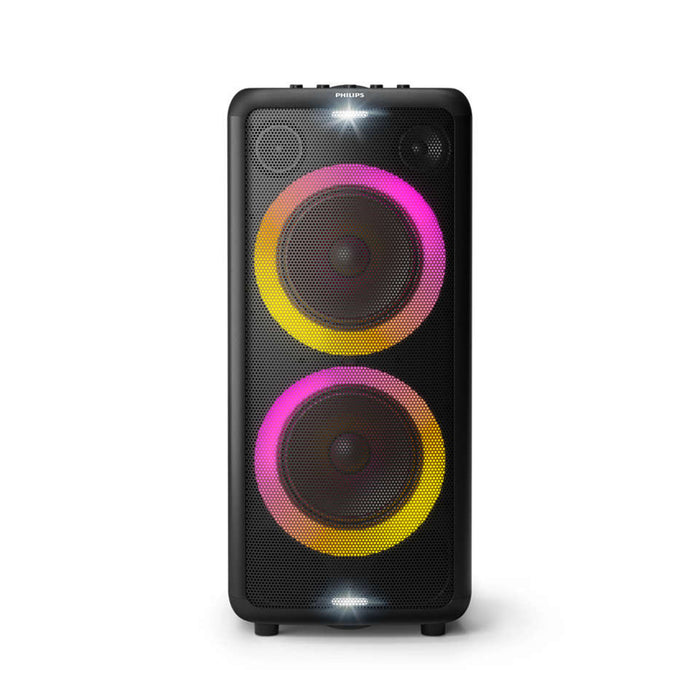 Philips TAX5206 160W Bluetooth Party Speaker Treble & Bass Control - 14 Hours Play Time Mic & Guitar Inputs - Karaoke Effects