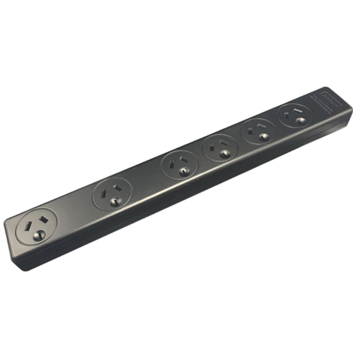 Jackson PT6969SBE 6 Outlet Powerboard with Surge & Overload Protection 1m Power Cord - SAA Approved