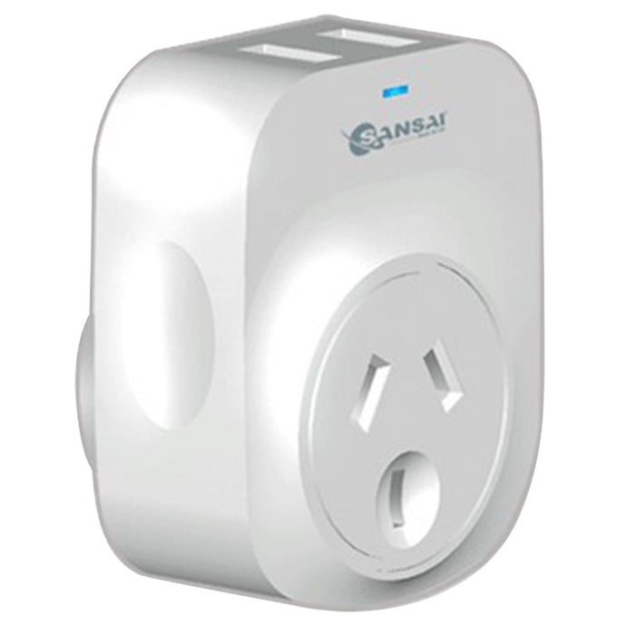 Sansai STV-3010 Outbound USB Travel Adapter - NZ / AU to Europe Plug USB-A - EU & Bali - 2x USB-A Fast Charge Ports (2.1A)