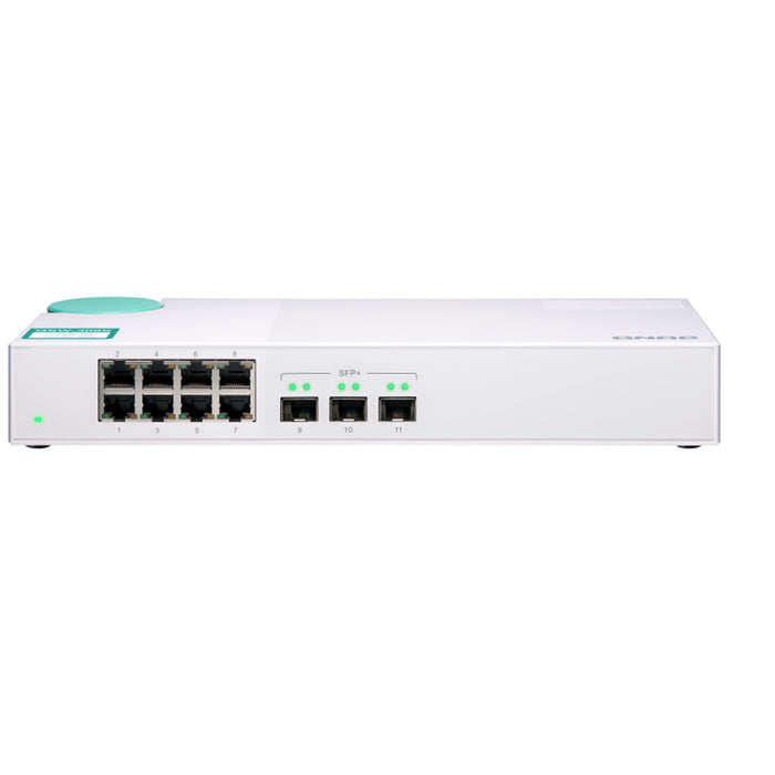 QNAP QSW-308S Unmanaged Switch 8x 1GbE RJ-45 Ports 3x 10GbE SFP+ Ports