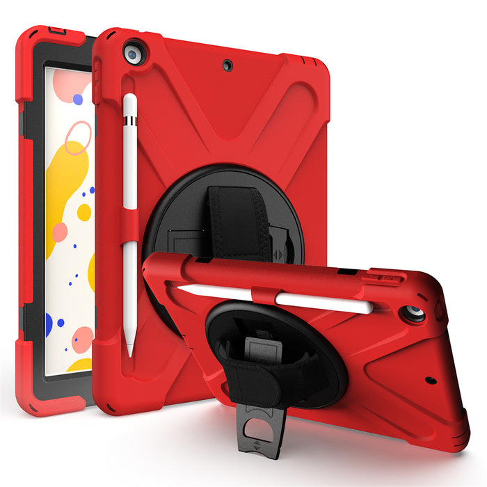 NZSTEM For iPad 10.2 Red Tough Cover Shock Proof Case Fit 7th & 8th & 9th 2019 / 2020 / 2021 Shock Proof Tough Case Cover Protector Designed by NZSTEM