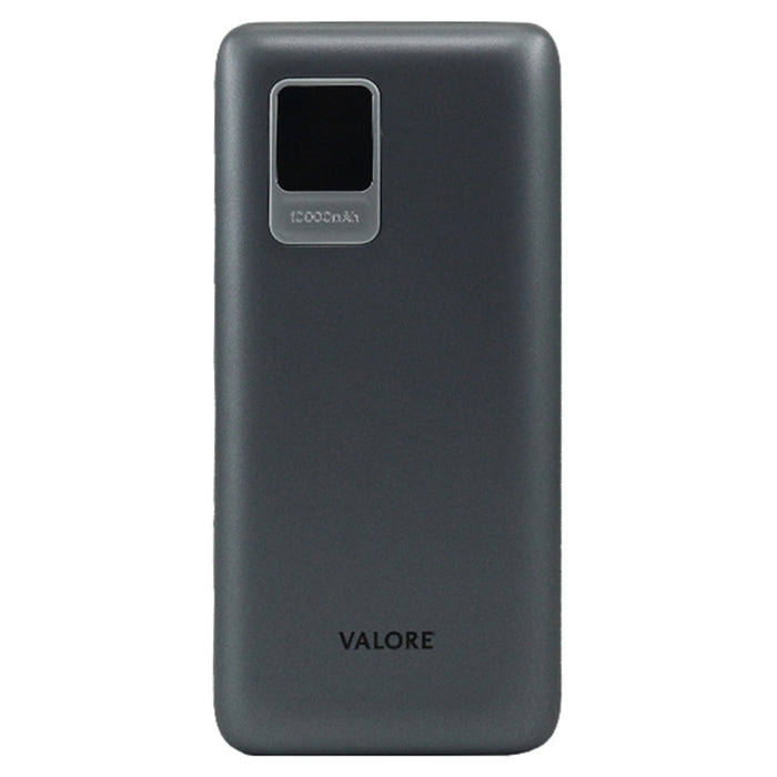 Valore PD20 10000mAh 20W PD MFI Power Bank - Grey Digital Status Indicator