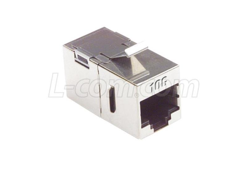 Cat6a Coupler - Shielded RJ45 (8x8) Keystone Feed-thru