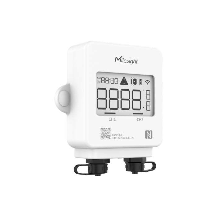 Milesight LoRaWAN TS302 Dual Channel Temperature IoT Sensor - IP65, HACCP and 21 CFR Part 11B Rated