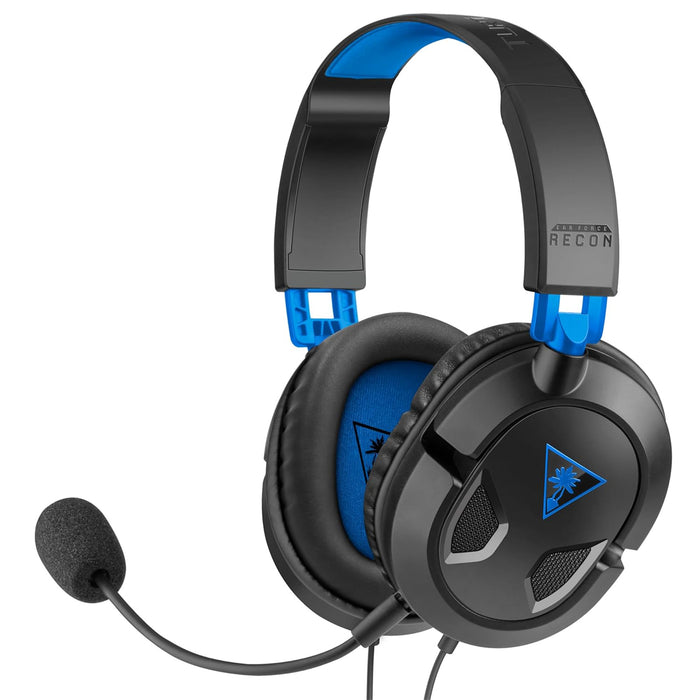 Turtle Beach Recon 50P Wired Gaming Headset - Black PS5 / PS4 / PlayStation / Xbox Series XS / Xbox One / Nintendo Switch / Mobile & PC with 3.5mm - Removable Mic - 40mm Speakers - In-line Controls