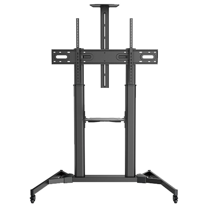 KONIC 60"-100" Telescopic Height-Adjustable Mobile TV Cart Trolley - Weight Up to 220lbs - Max 1000X600mm VESA