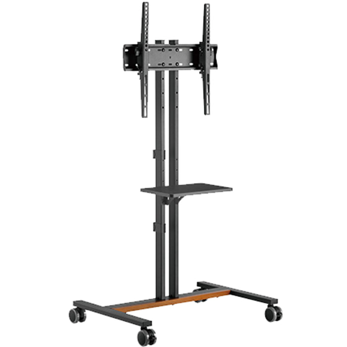 KONIC 34"-55" Compact Mobile TV Cart Trolley - Weight Up to 35kg - Storage Shelf - Max 400X400mm VESA