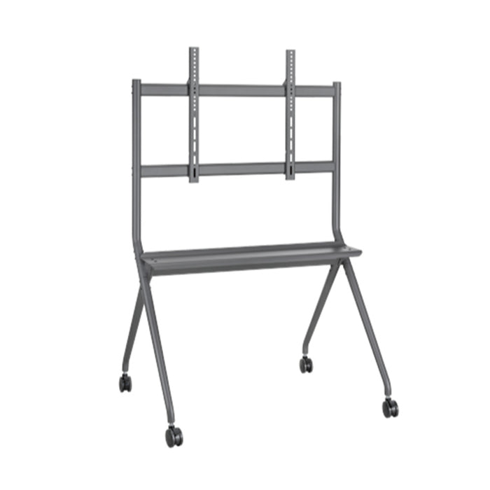 KONIC 50"-86" Heavy-Duty Mobile TV Cart Trolley - Weight Up to 120kg - Storage Shelf - 75mm Large Casters   Max 800X600mm VESA