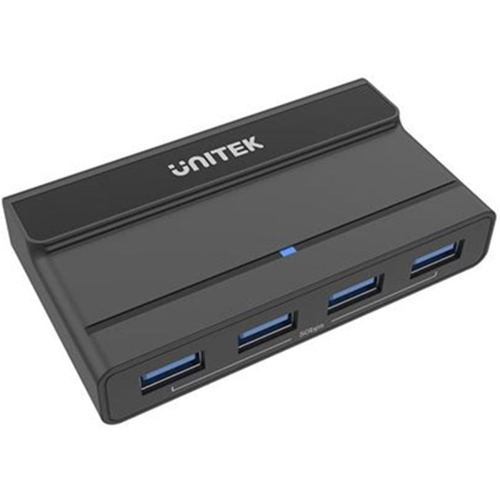 Unitek 4-Port KVM Switcher with 4x USB-A 3.0 Ports - Share USB Devices Between 2x Laptops/PCs Upto 5Gbps Transfer Speed LED Indicator Plug & Play - Inc USB-A to C & USB-A to DC Cables