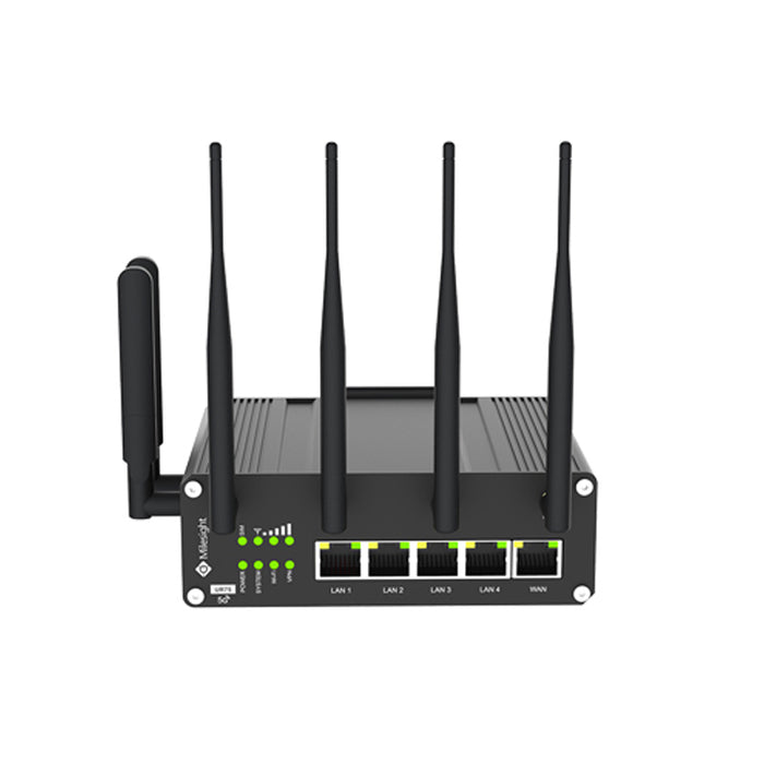 Milesight UR75 5G/4G/LTE Cellular 5 port Gigabit PoE Router with RS232/RS485 and Digital I/O IoT M2M Connectivity