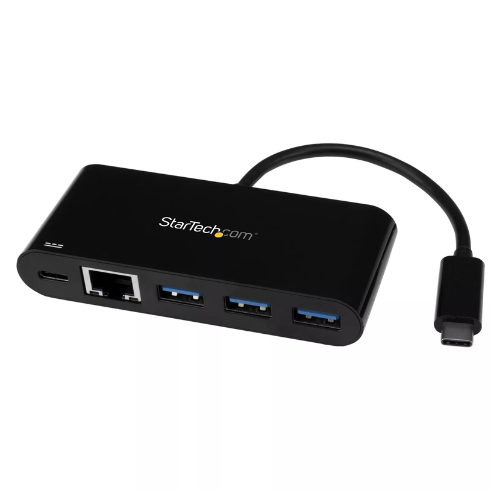 STARTECH.COM USB C TO GIGABIT ETHERNET ADAPTER NIC W/ HUB & POWER DELIVERY 2 YR