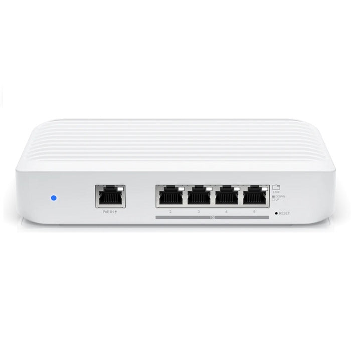 Ubiquiti Switch Flex XG Layer 2 switch with 4 x10GbE RJ45 ports and 1 x GbE, 802.3at PoE+ RJ45 input