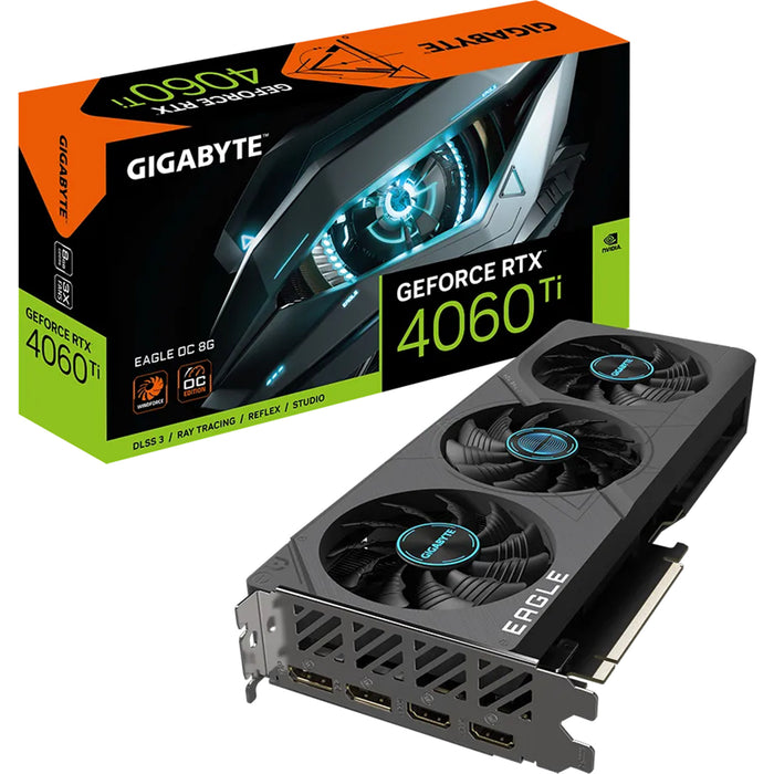 Gigabyte NVIDIA GeForce RTX 4060 Ti Eagle OC 8GB GDDR6 Graphics Card 2 Slot - 1x 8 Pin Power - Minimum 500W PSU