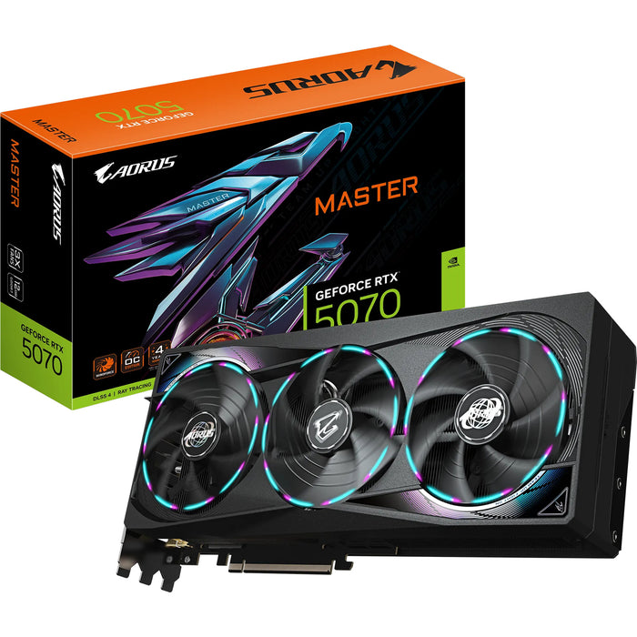Gigabyte GeForce RTX 5070 Aorus Master 12GB GDDR7 Graphics Card PCIE 5.0 - 3 Slot - 1x 16 Pin Power - Minimum 750W PSU
