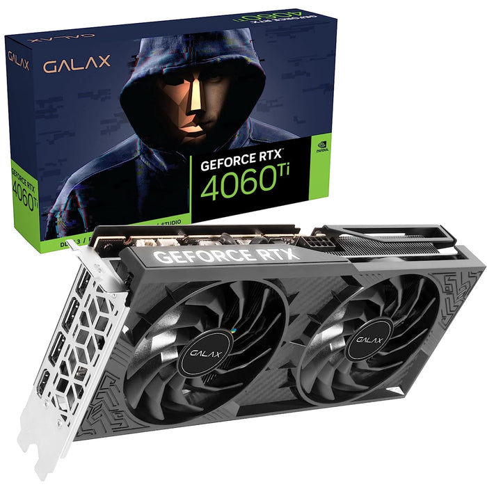 GALAX NVIDIA GeForce RTX 4060 Ti 1-Click OC 8GB GDDR6 Graphics Card 2 Slot - 1x 8 Pin Power - Minimum 550W PSU