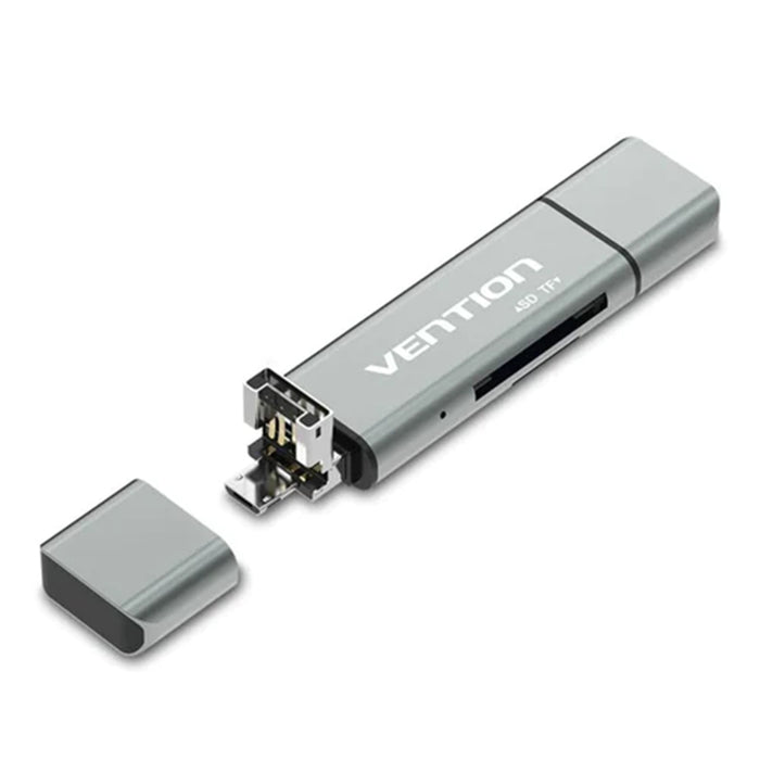 Vention CCJH0 USB 2.0 Multi-Function Card Reader - Gray