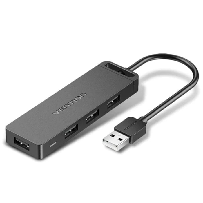 Vention CHMBB  4-Port USB 2.0 Hub With Power Supply 0.15M Black