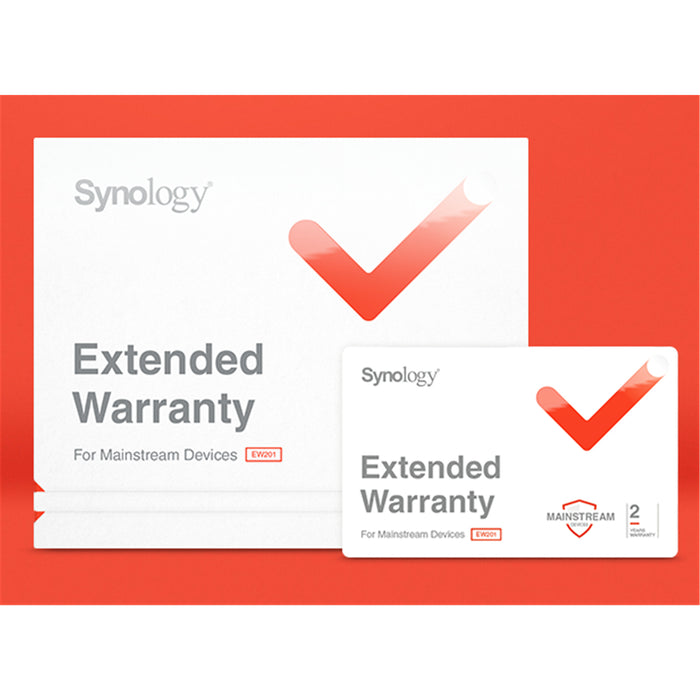 Synology Extended Warranty Additional 2 Years / 5 Years Total For: RS2821RP+ RS2423RP+ RS2423+ RS1221RP+ RS1221+ RS822RP+ RS822+ RS818RP+ RS818 DS2422+ DVA3221