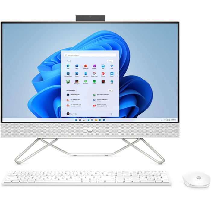 HP 24-cb1008a 23.8" FHD All in One PC - White Intel Core i5-1235U - 8GB RAM - 512GB SSD - Win11Home - 1 Year NBD Onsite Warranty - White Wireless Keyboard & Mouse - AC WiFi + Bluetooth 5 - Webcam - RJ45