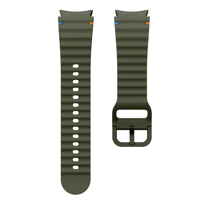 Silicone Galaxy Watch 7 Strap 20mm (S/M) - Green Compatible with Galaxy Watch6 / 5 / 4 Series