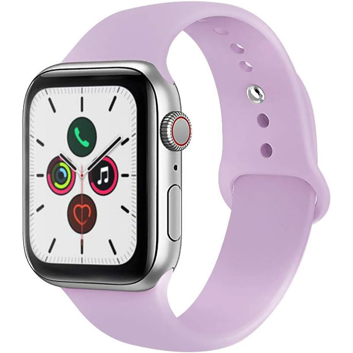 41mm/40mm/38mm Lavender Silicone Sport Band for Apple Watch includes S/M and M/L bands - Compatible with Apple Watch Series 10/9/8/7/6/SE/5/4/3/2/1