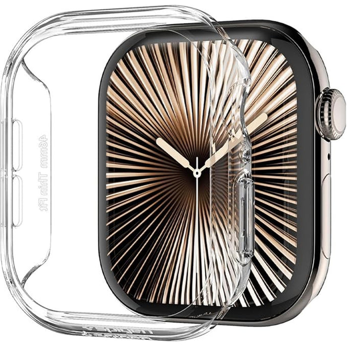 Spigen Apple Watch Series 10 (46mm) Thin Fit Case - Crystal Clear Everyday Scratch Protection Flexible security