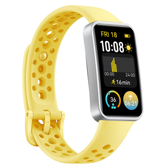 Huawei Band 9 Fitness Tracker - Lemon Yellow 1.47" AMOLED Display - Up to 14 Day Battery Life - 5ATM Water Resistance - Blood Oxygen / Sleep / Fitnesss Tracking