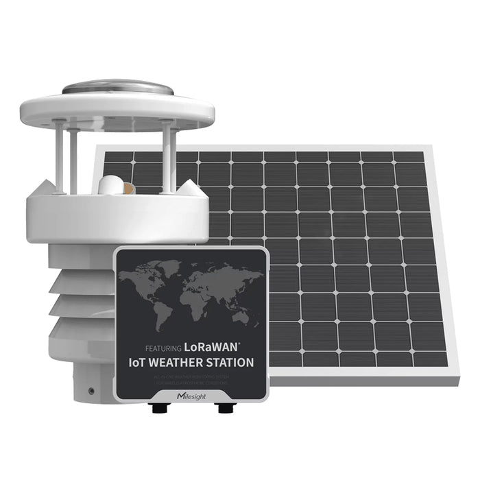 Milesight LoRaWAN AU915/AS923 IoT Weather Station - Temperature, Humidity, Wind Direction, Wind Speed and Barometric Pressure and rainfall monitoring