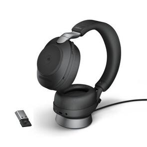 Evolve2 85 Stereo Wireless Headset Bluetooth Black MS w'Desk Stand