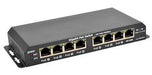 8-Port Gigabit Passive PoE Switch with 60 Watt Power Supply