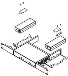 Rackmount kit with power adapter holder for Sophos SD-RED 60