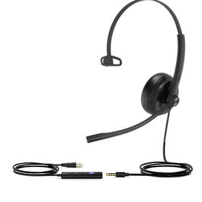 USB (Wired) Mono Headset UC and MS Teams USB-A 2.0 3.5mm jack